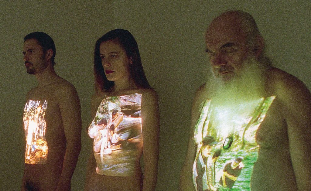 Weekend Art: Hallelujah the Hill, 1995-2001
Three slide projections at three bodies
Marking the Territory, The Irish Museum of Modern Art, Dublin Performance Week; Museum of Modern Art, Curator: Marina Abramović, Dublin 2001